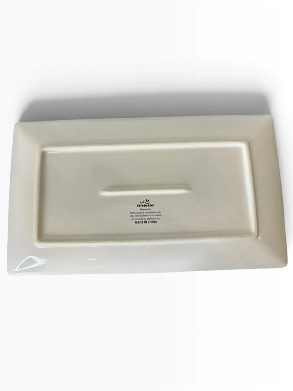 🎃 VTG Way To Celebrate Halloween Ceramic Haunted House Rectangle Serving Platter